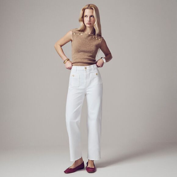 J. Crew Denim - J. Crew Sailor Slim Wide Leg Jean - White 29T